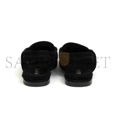 CHANEL SUEDE PLUSH MULES G46601